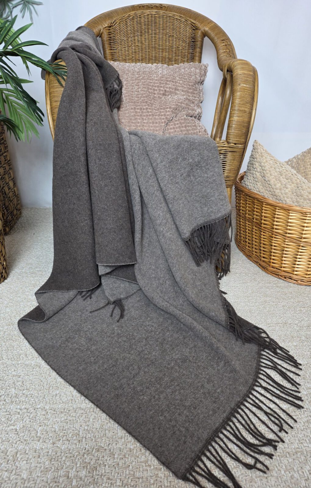 Wolldecken und Wollplaids