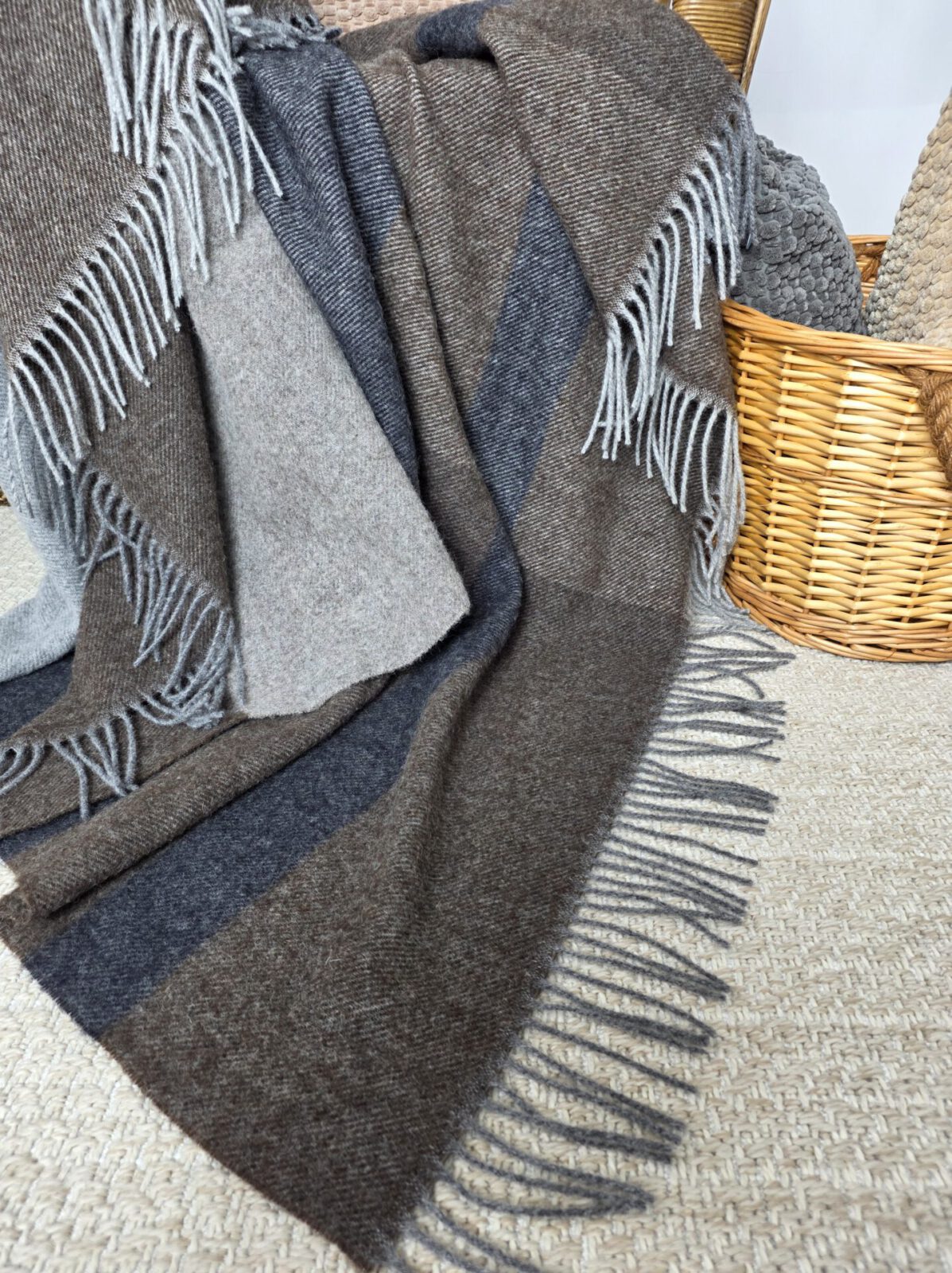 Wolldecken und Wollplaids