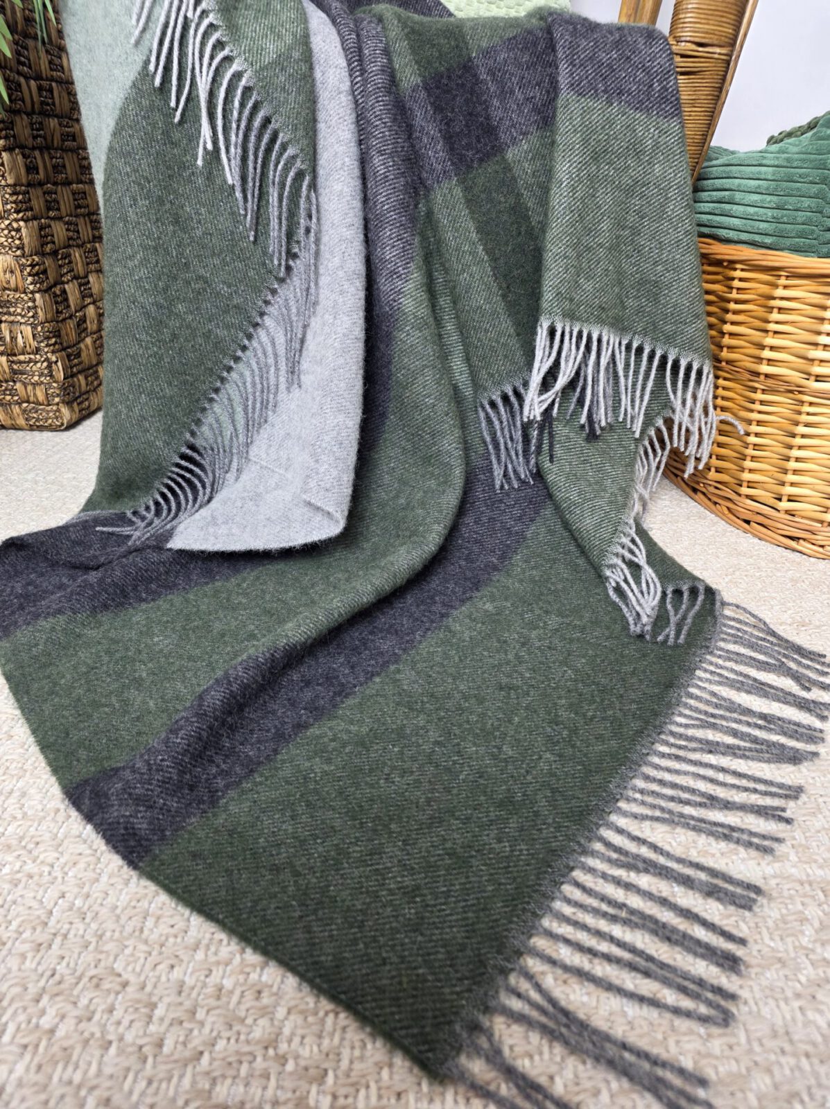Wolldecken und Wollplaids