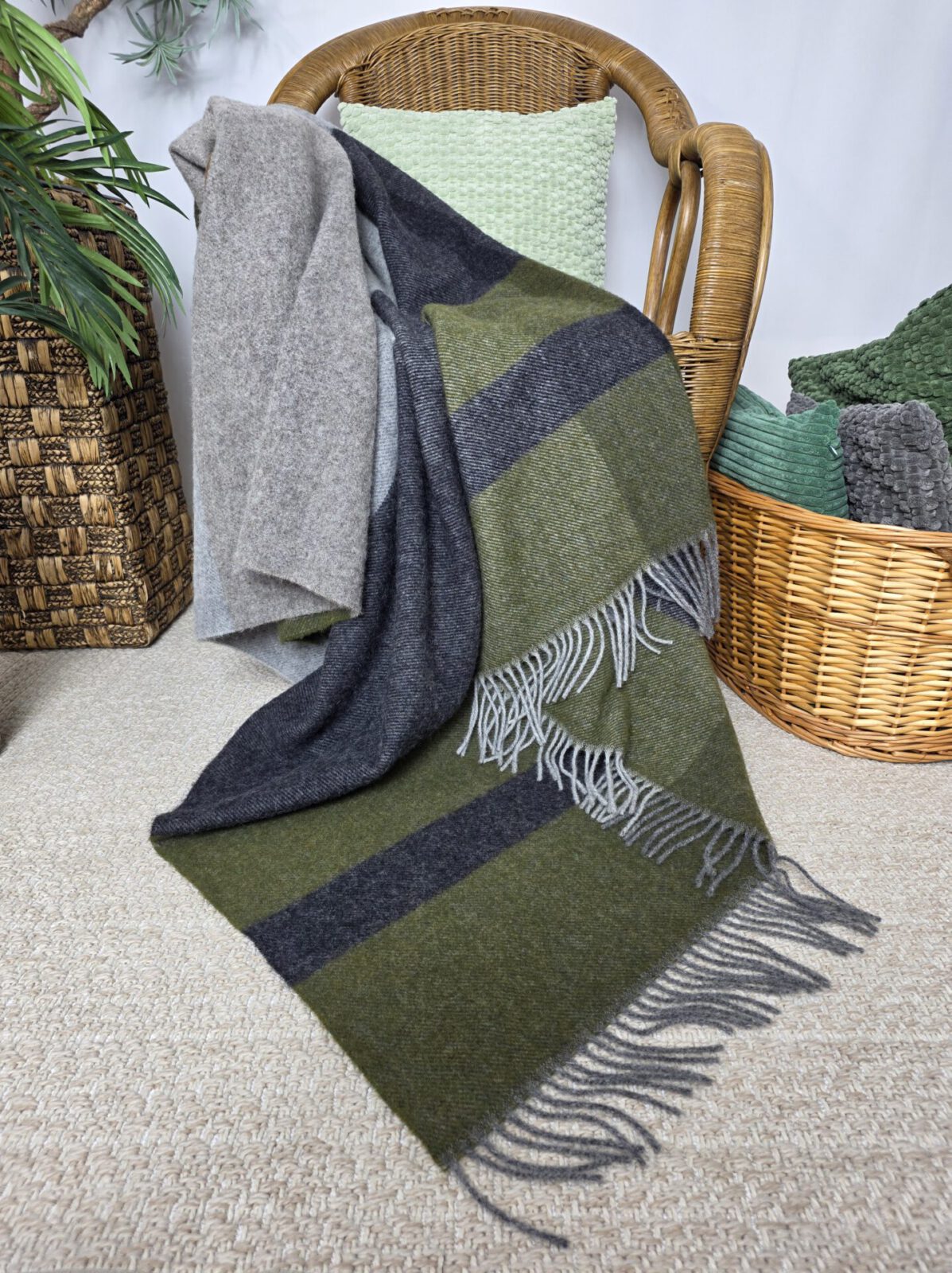 Wolldecken und Wollplaids