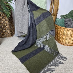 Alternative view of Wollplaid & Wolldecke "Tirol F" olive-beige-grau