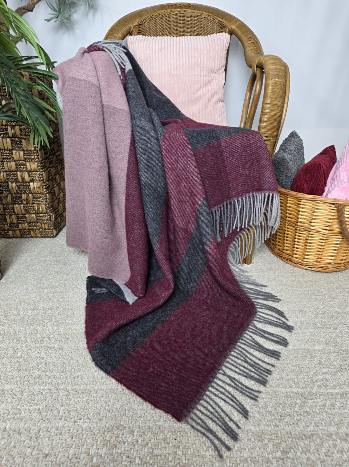 Wolldecken und Wollplaids