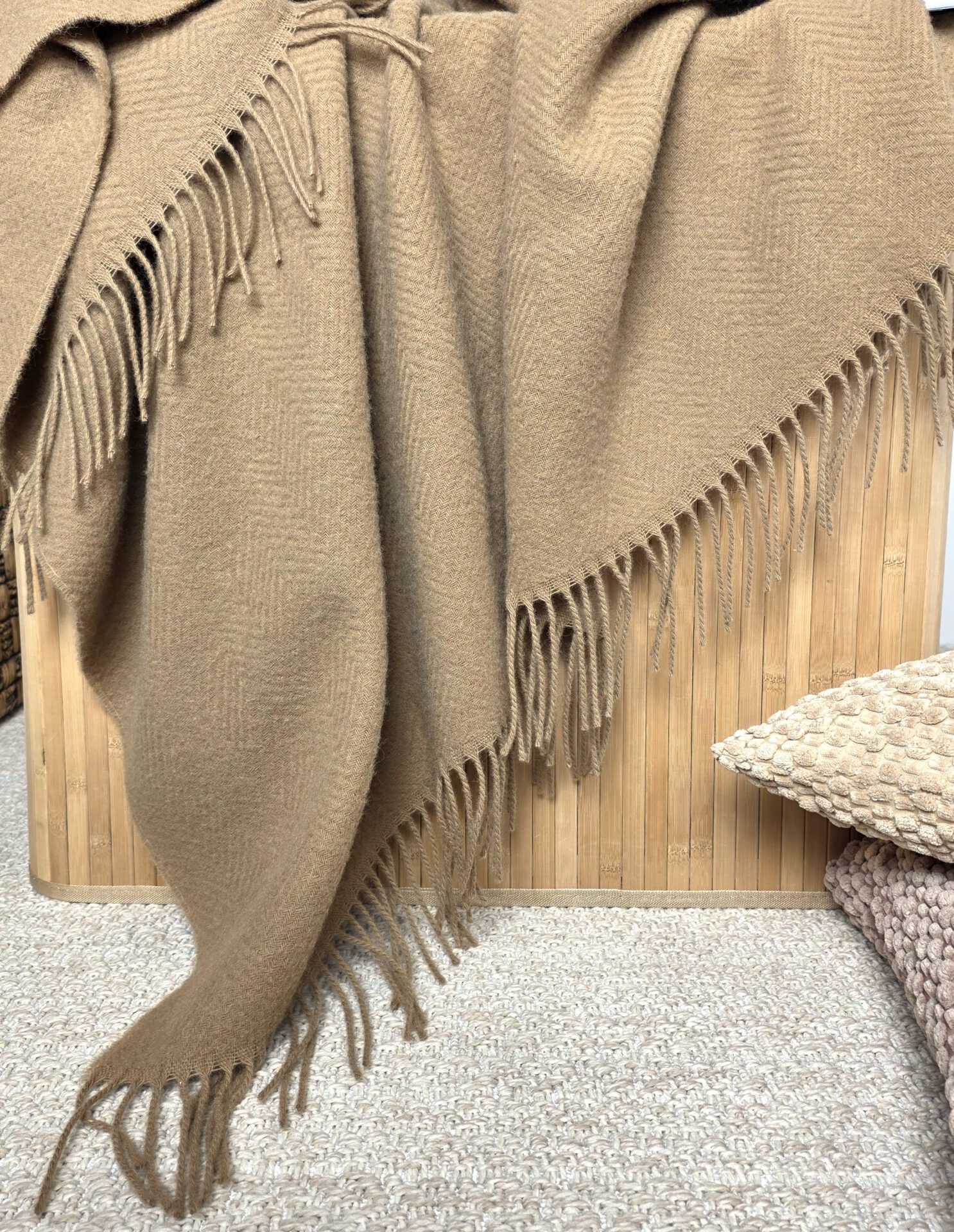 Wollplaid & Wolldecke "Tirol MU" beige – Bild 4