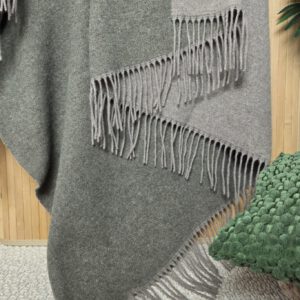 Alternative view of Wolldecke & Wollplaid, 90 % Merinowolle,10% Kaschmir "Faro DF" hellbraun-olive