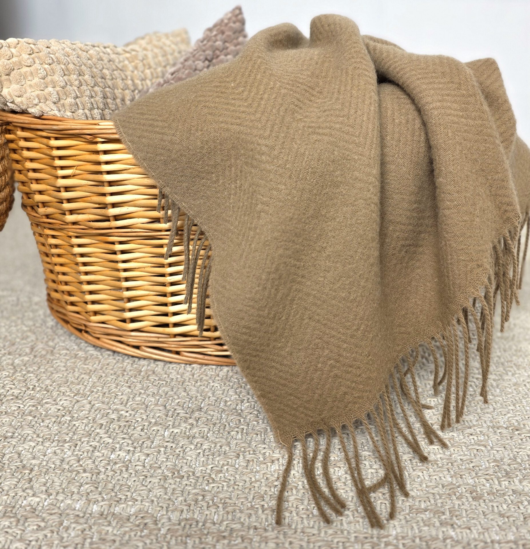 Wollplaid & Wolldecke "Tirol MU" beige – Bild 5