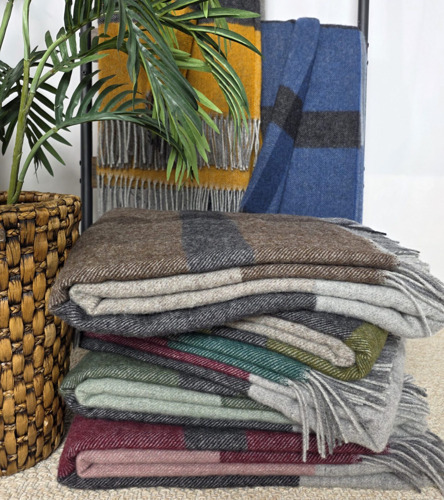 Wolldecken und Wollplaids