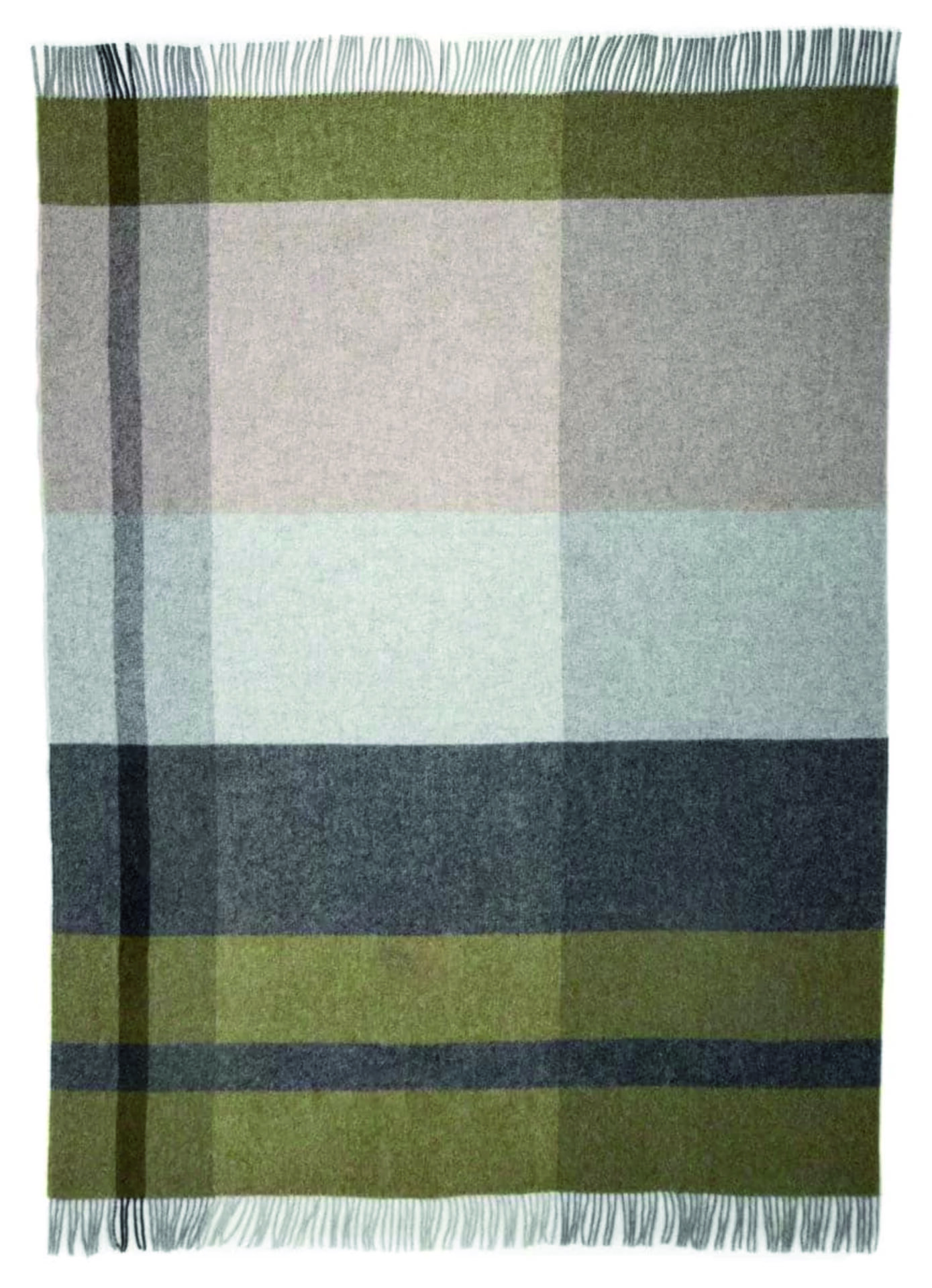 Wollplaid & Wolldecke "Tirol F" olive-beige-grau – Bild 6