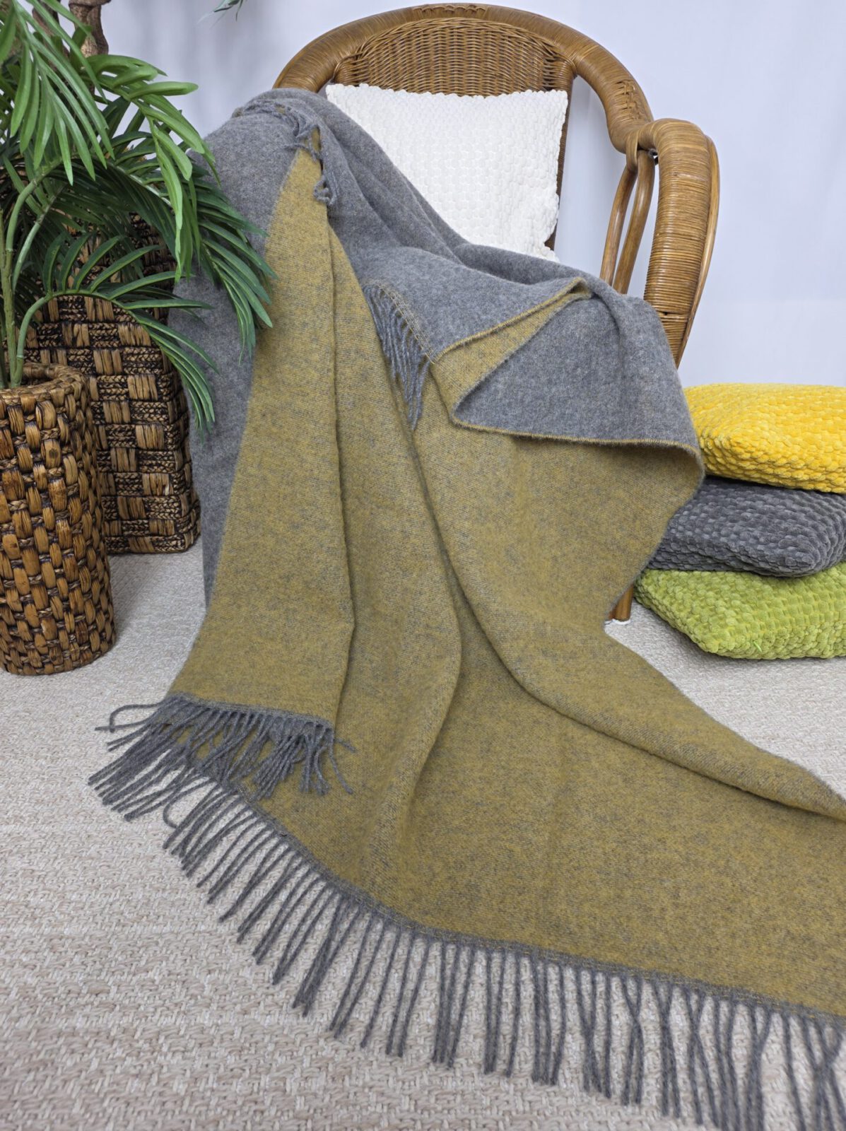 Wolldecken und Wollplaids
