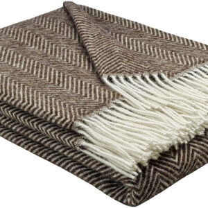 Wollplaid & Wolldecke "Tirol M" braun