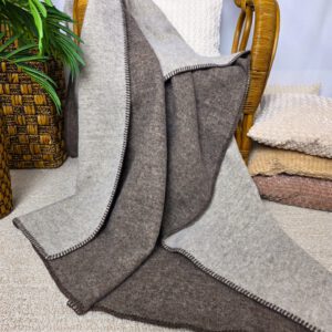 Alternative view of Wollplaid & Wolldecke "Selva DF" braun-silver/beige