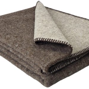 Wollplaid & Wolldecke "Selva DF" braun-taupe