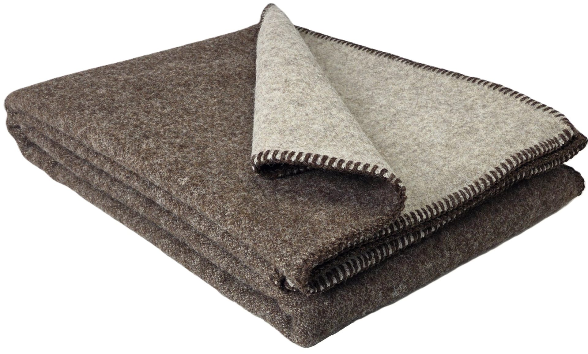 Wollplaid & Wolldecke "Selva DF" braun-taupe