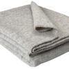 Wollplaid & Wolldecke "Selva U" silver/beige