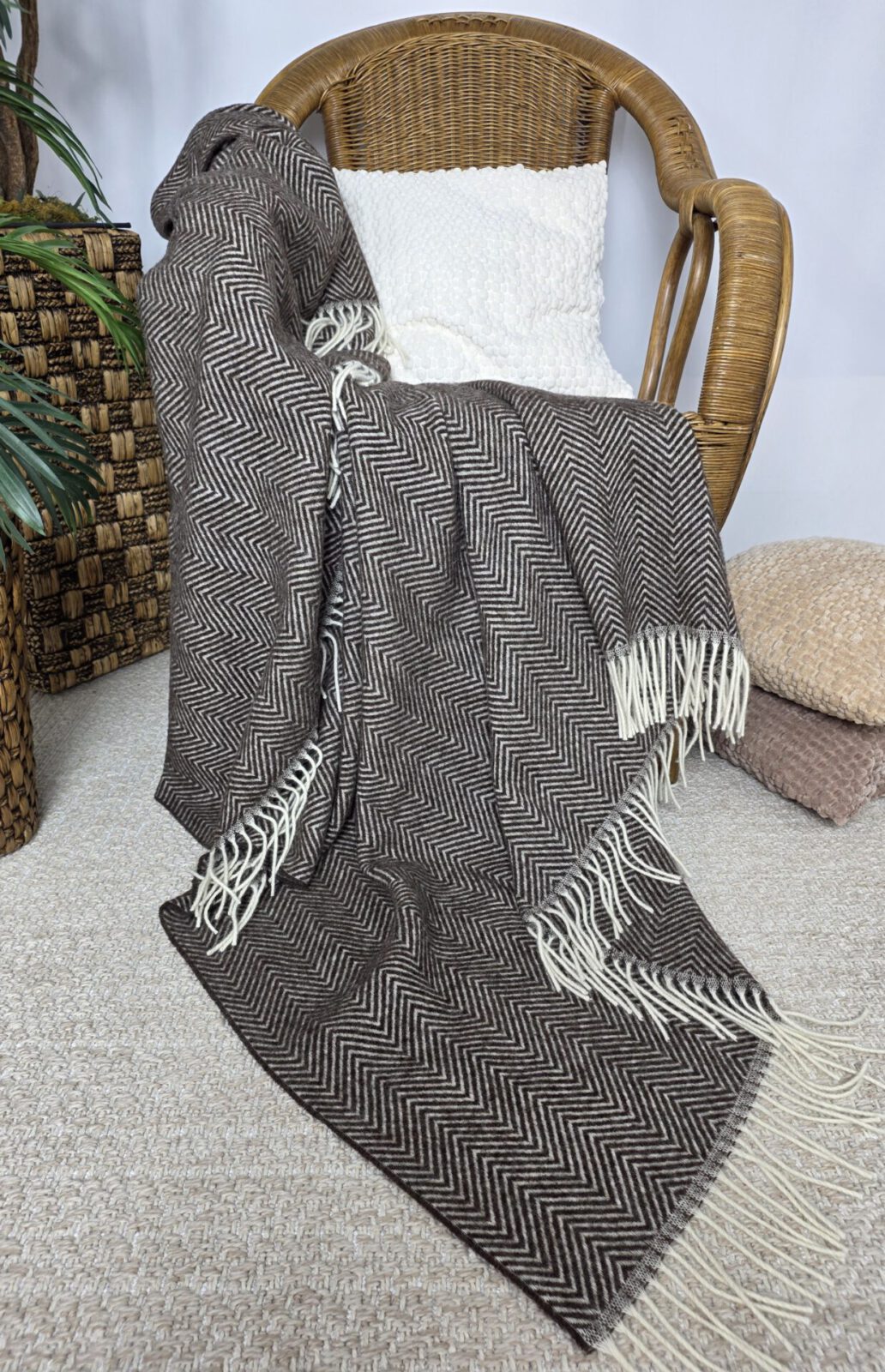Wolldecken und Wollplaids