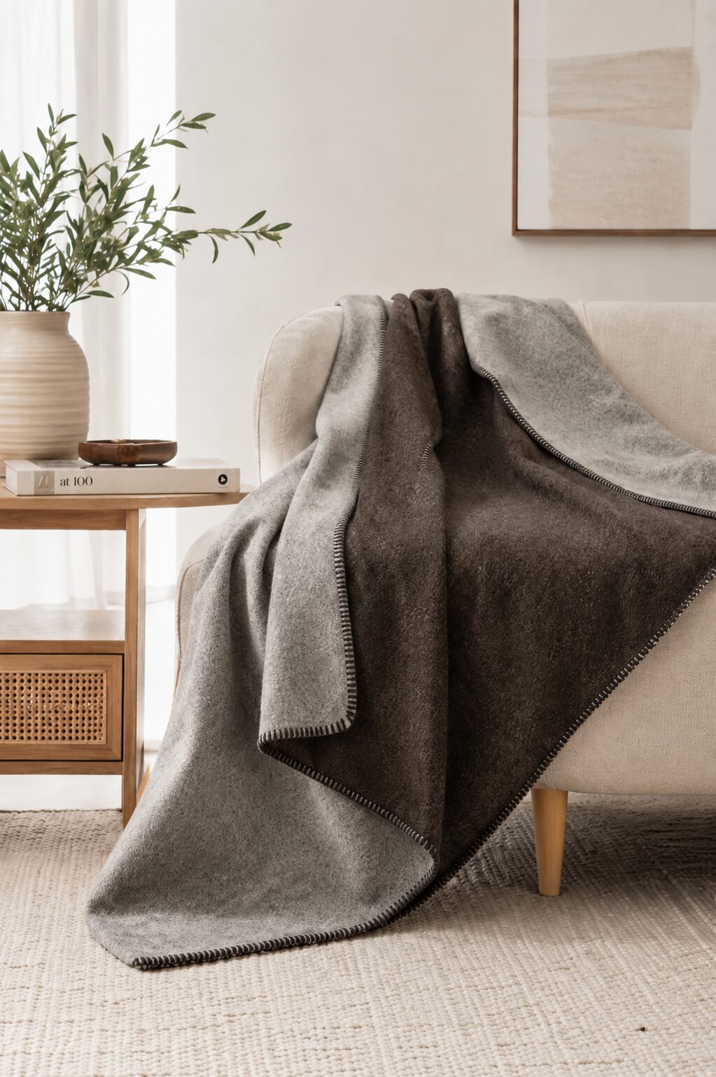 Wollplaid & Wolldecke "Selva DF" braun-taupe – Bild 4
