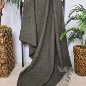Alternative view of Wollplaid & Wolldecke "Nord A" taupe-olive