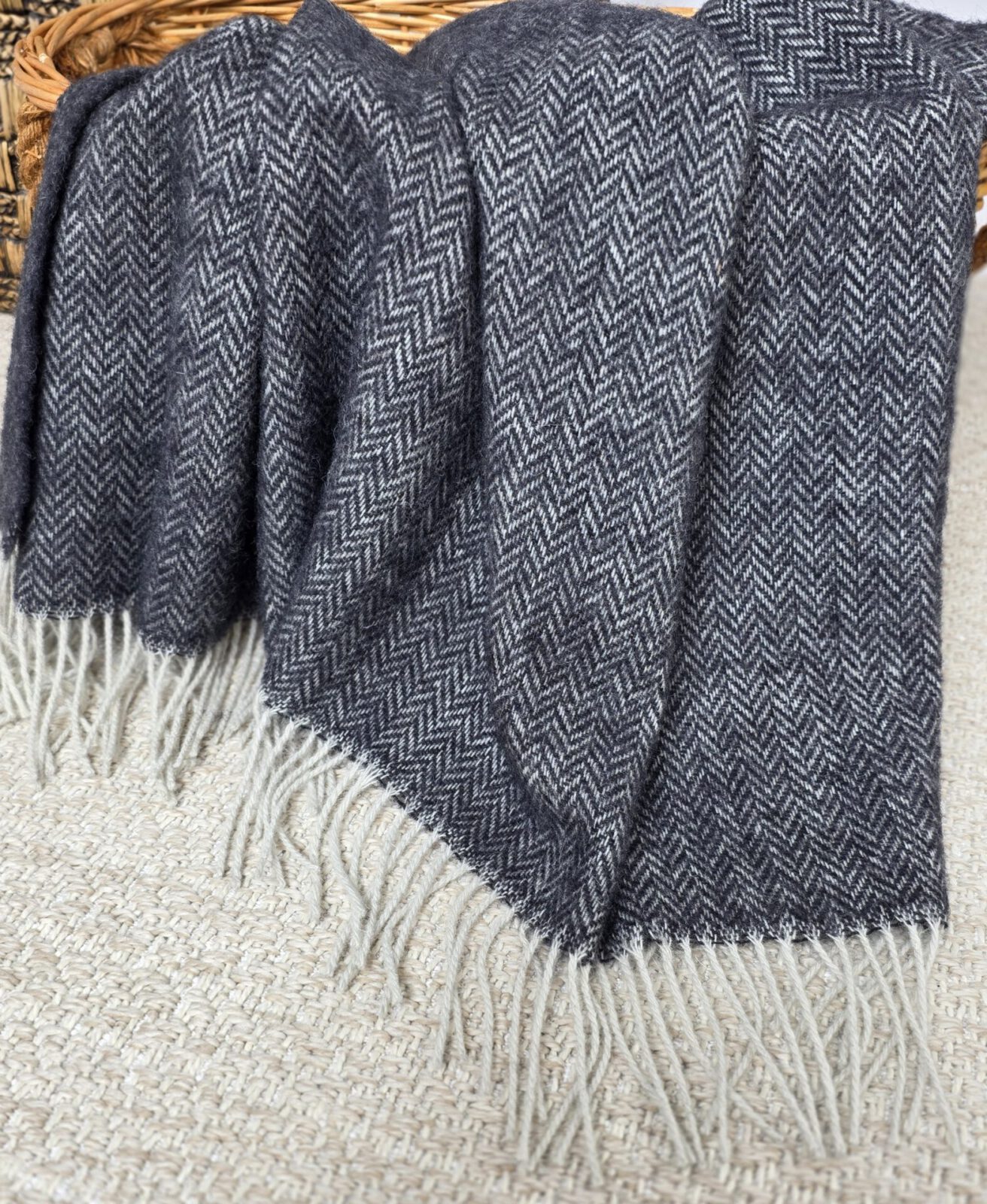 Wolldecken und Wollplaids