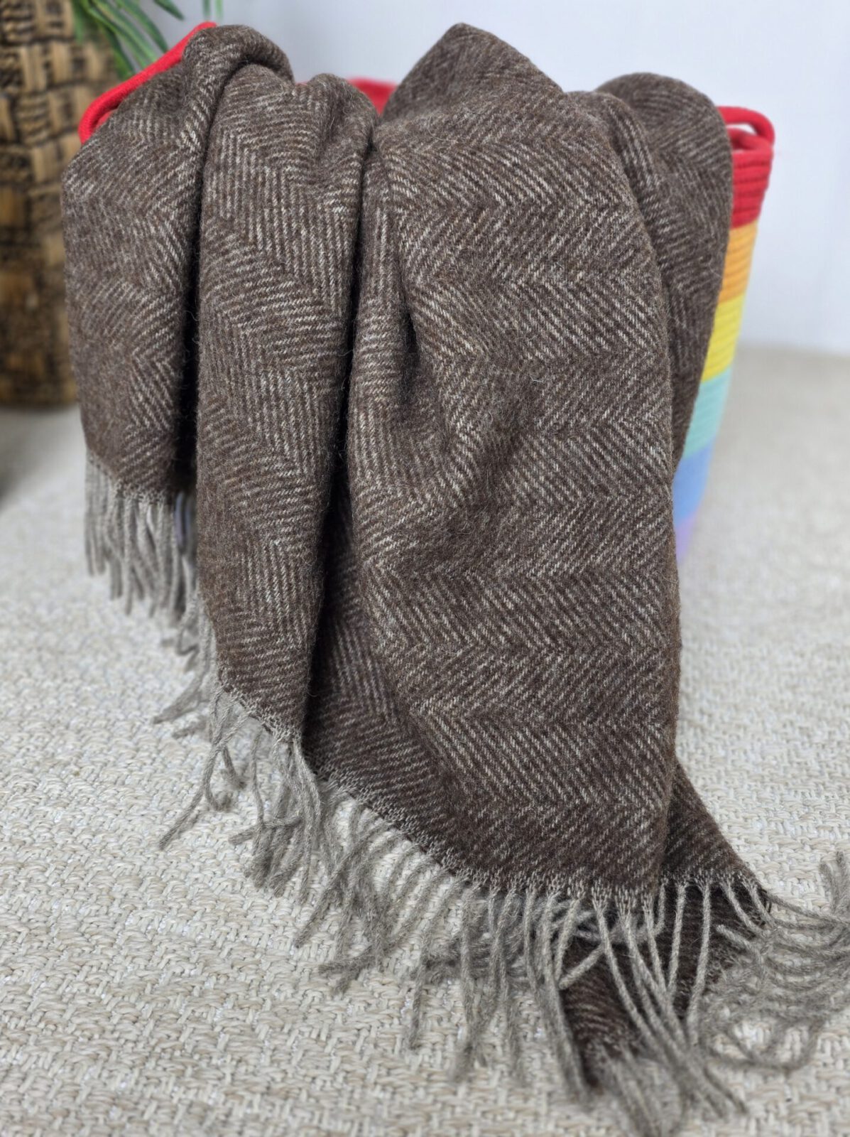 Wolldecken und Wollplaids