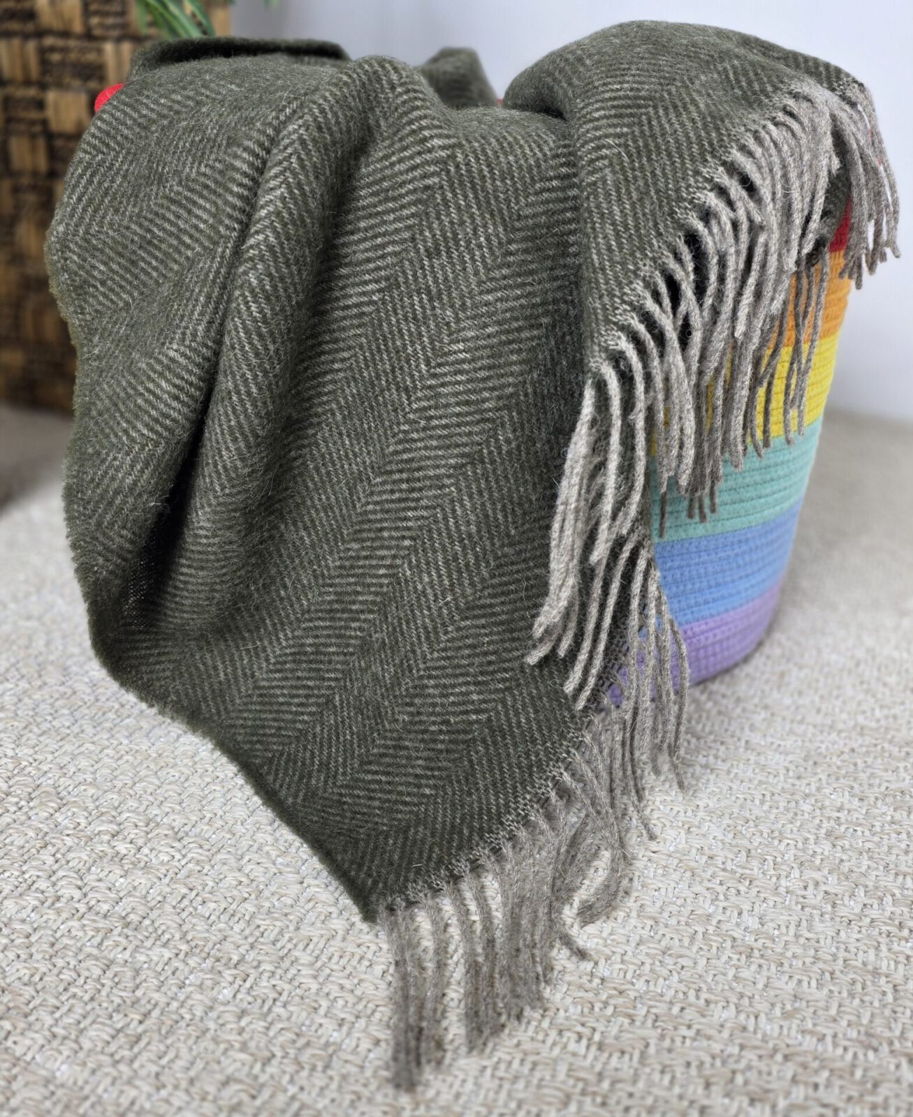 Wolldecken und Wollplaids