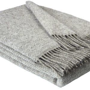Wollplaid & Wolldecke "Nord A" taupe-hellbeige