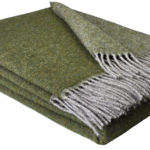 Wollplaid & Wolldecke "Tirol DF" taupe-olive