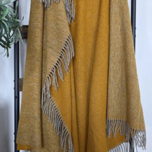 Alternative view of Wollplaid & Wolldecke "Tirol DF" taupe-senf