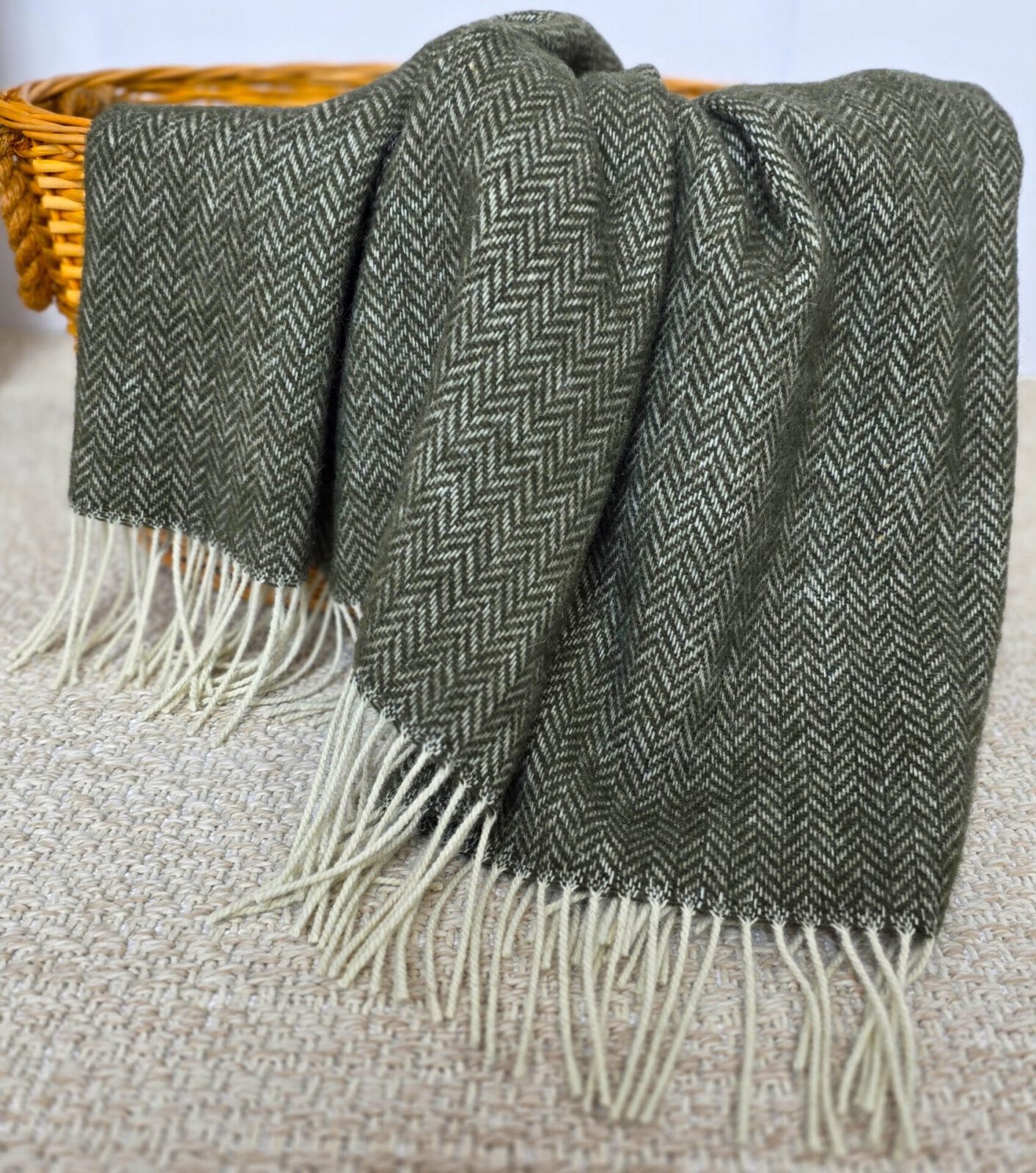 Wolldecken und Wollplaids